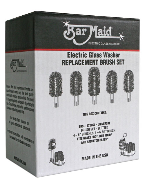 Bar Maid BRS-1720SL Universal Glass Washer Brushes Set