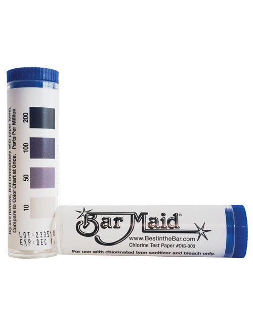 Bar Maid DIS-303-Chlorine Sanitizer Test Strips Vial