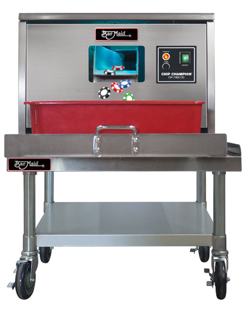 High Output Chip Champion with Automatic Feeder Model CP-7000-S CC with Stand and Casters